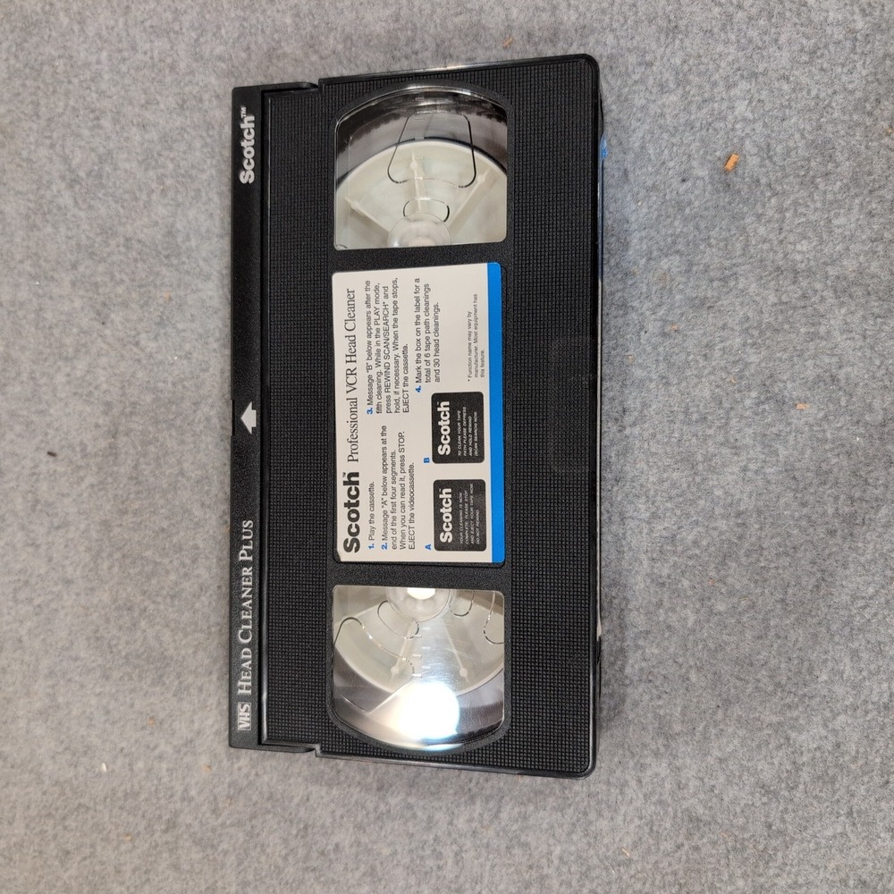 Scotch Professional VCR Head Cleaner VHS Maintenance Tape AV-105 3M Vintage Tech - Picture 3 of 3